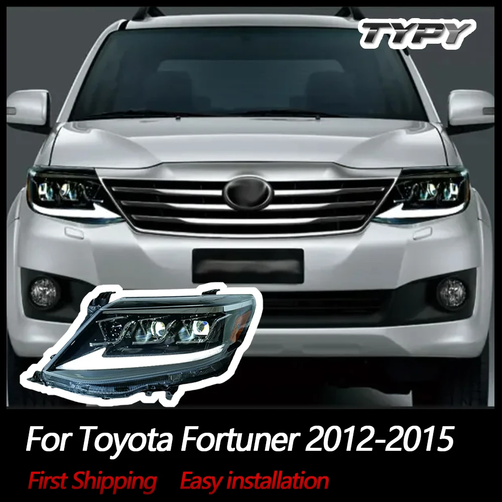 

TYPY Car Lights For Toyota Fortuner Headlight 2012-2015 LED Projetor head Lamp Daytime Running Light Automotive Accessories