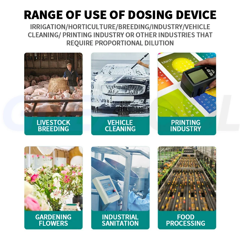 Dispositif de dosage automatique pour jardin, injecteur d'irrigation, pompe doseuse d'eau, injecteur de navigateur 62by Convient pour l'hygiène industrielle / lavage de véhicules / irrigation d'eau grasse / élevage d'a