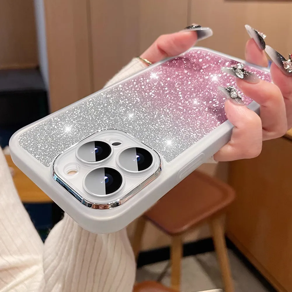 Glitter Bling Phone Case For Samsung Galaxy A16 A06 A15 A25 A35 A55 A14 A24 A34 A54 A05S Camera Protection Soft Silicone Cover