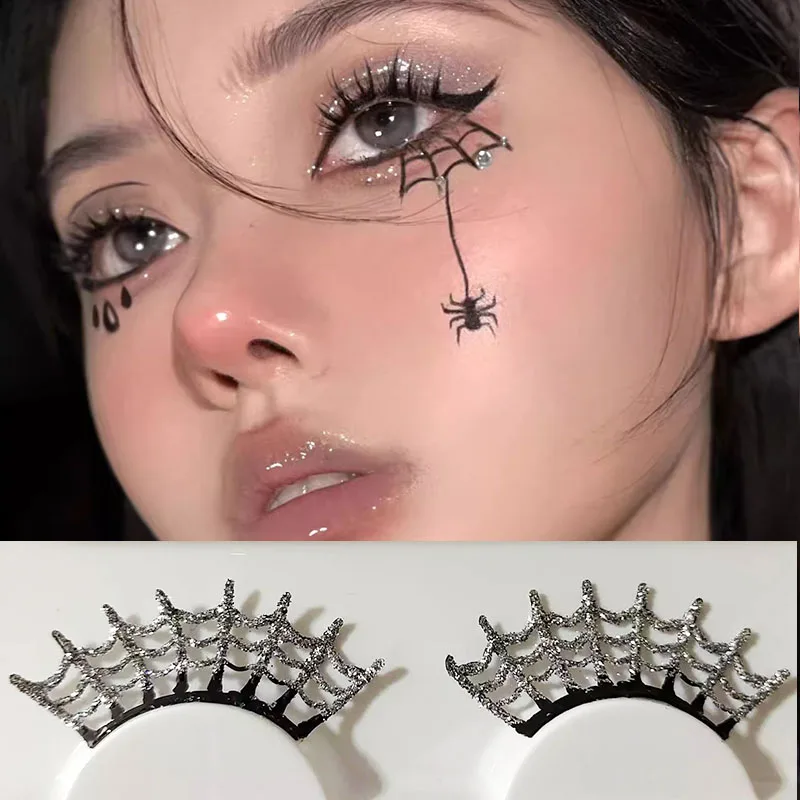 

Halloween False Eyelashes Stage Performance Thick Eyelashes Spider Shape Cosplay Eyelashes Dramatic Makeup Party False Lashes