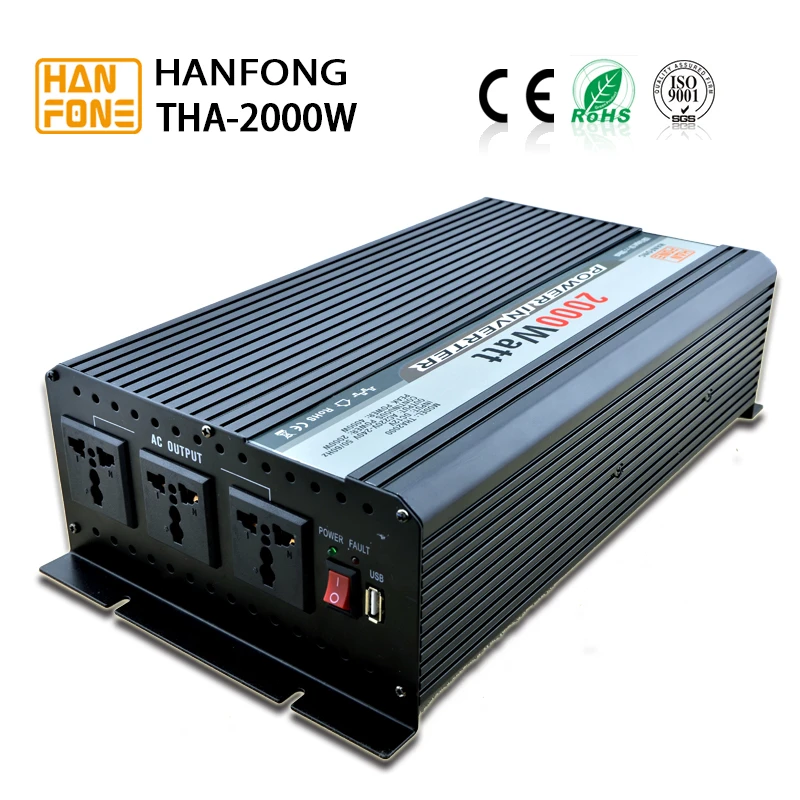 อินเวอร์เตอร์พลังงานแสงอาทิตย์1 2KW เอาต์พุต12V 24V 48V