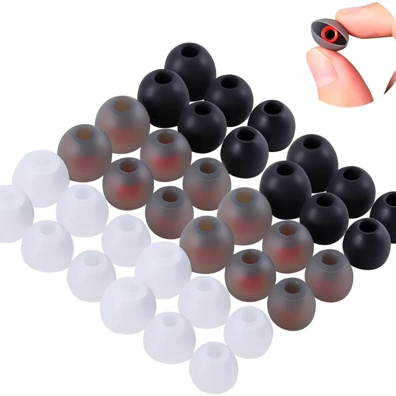 أطراف بديلة مريحة لسماعات الأذن، حزمة مكونة من 36 طرفًا مرنًا من السيليكون لأغطية سماعات الأذن لسماعات الأذن المختلفة