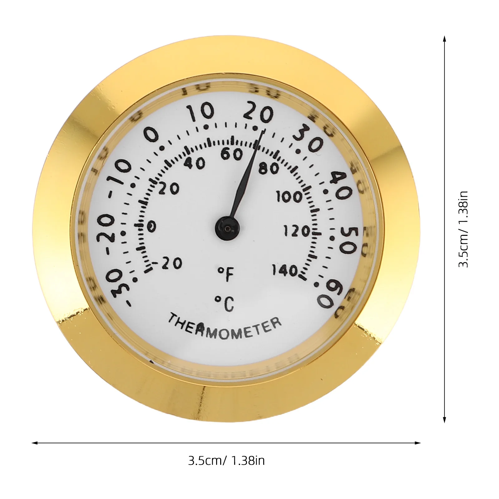 2Pcs Temperature Humidity Meter Round Hygrometer Gauge Guitar Case Home Office Indoor Use Temperature Humidity Meter