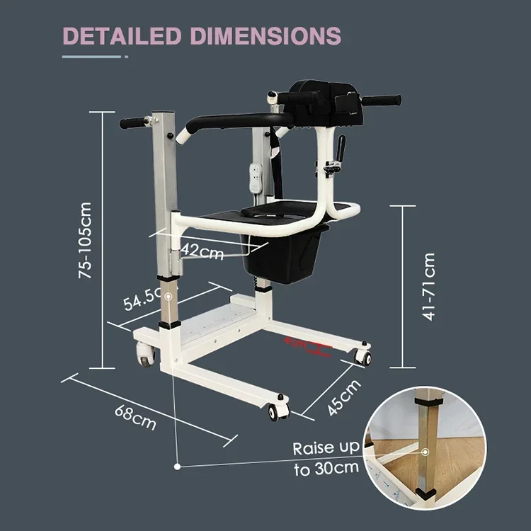 

Новое электрическое кресло-подъемник 3-в-1 для перемещения пациентов с ограниченными возможностями - для перекладывания с кровати