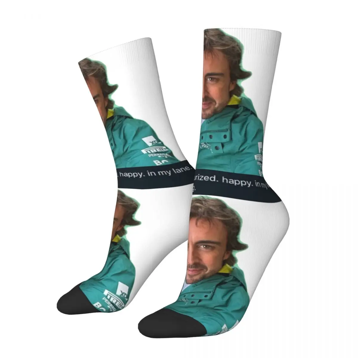 Fernando Alonso (2) Socks Autumn Stockings Funny Men\'s Soft Breathable Socks Custom Climbing Anti Skid Socks