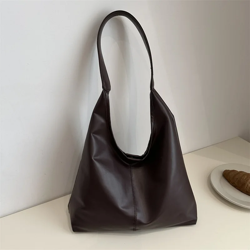 Vintage commuter fashion tote bag versatile casual large capacity armpit bag