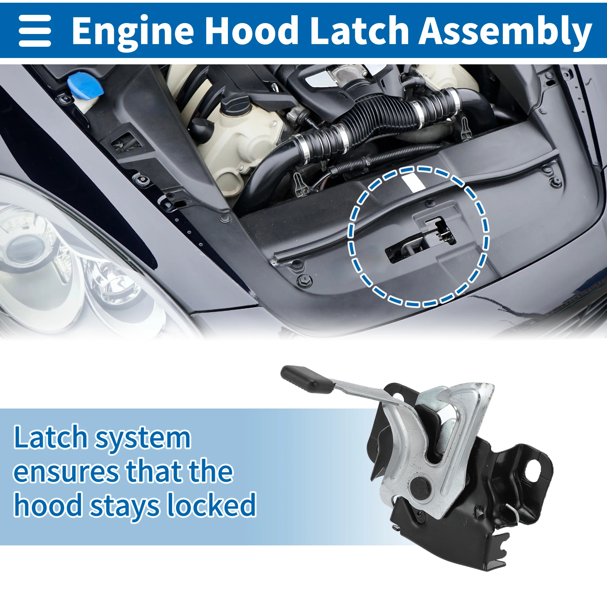 

UXCELL Hood Latch Assembly for Honda Civic 2004-2005 No.74120S5AA21 1 Pc