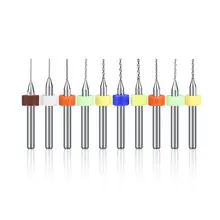 Mini CNC Drill Bits Set 10pcs 0.6-1.5mm #6