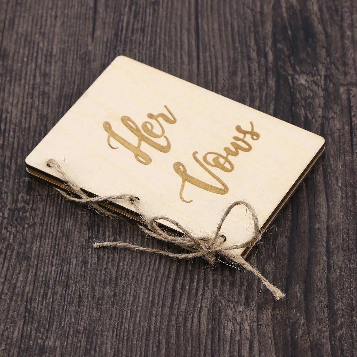 

2Pcs Rustic Wedding Vow Books Kraft Paper Journal with Jute Twine Binding His Her Vows Notebook for Engagement Ceremony