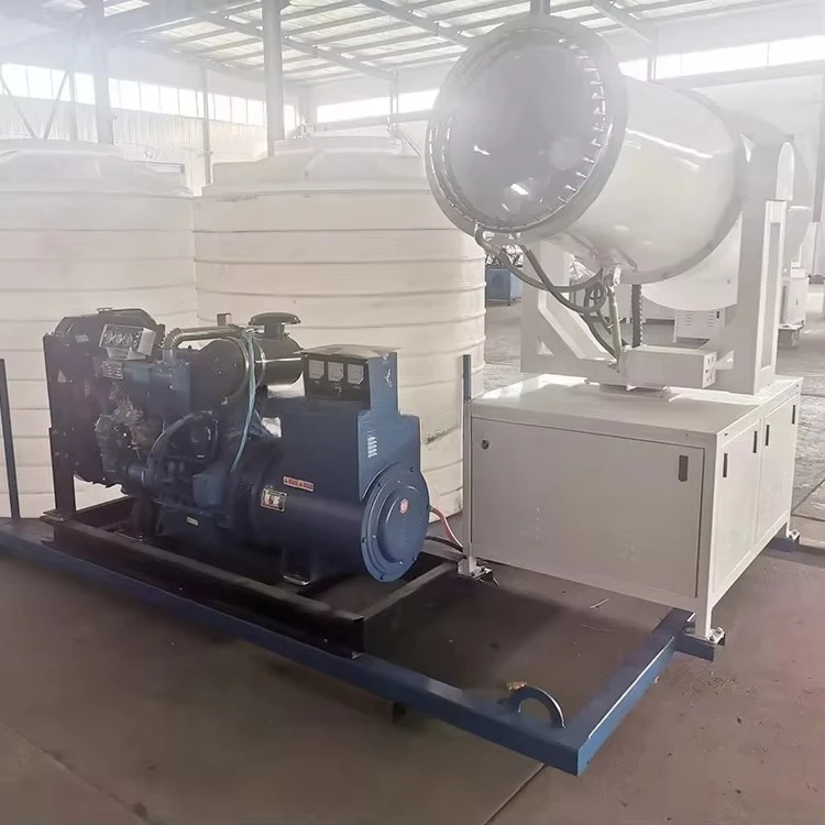 

Индивидуальная противотуманная пушка с генераторной установкой Интегрированная установка Прицепная водяная противотуманная пушка Прицепная туманная пушка