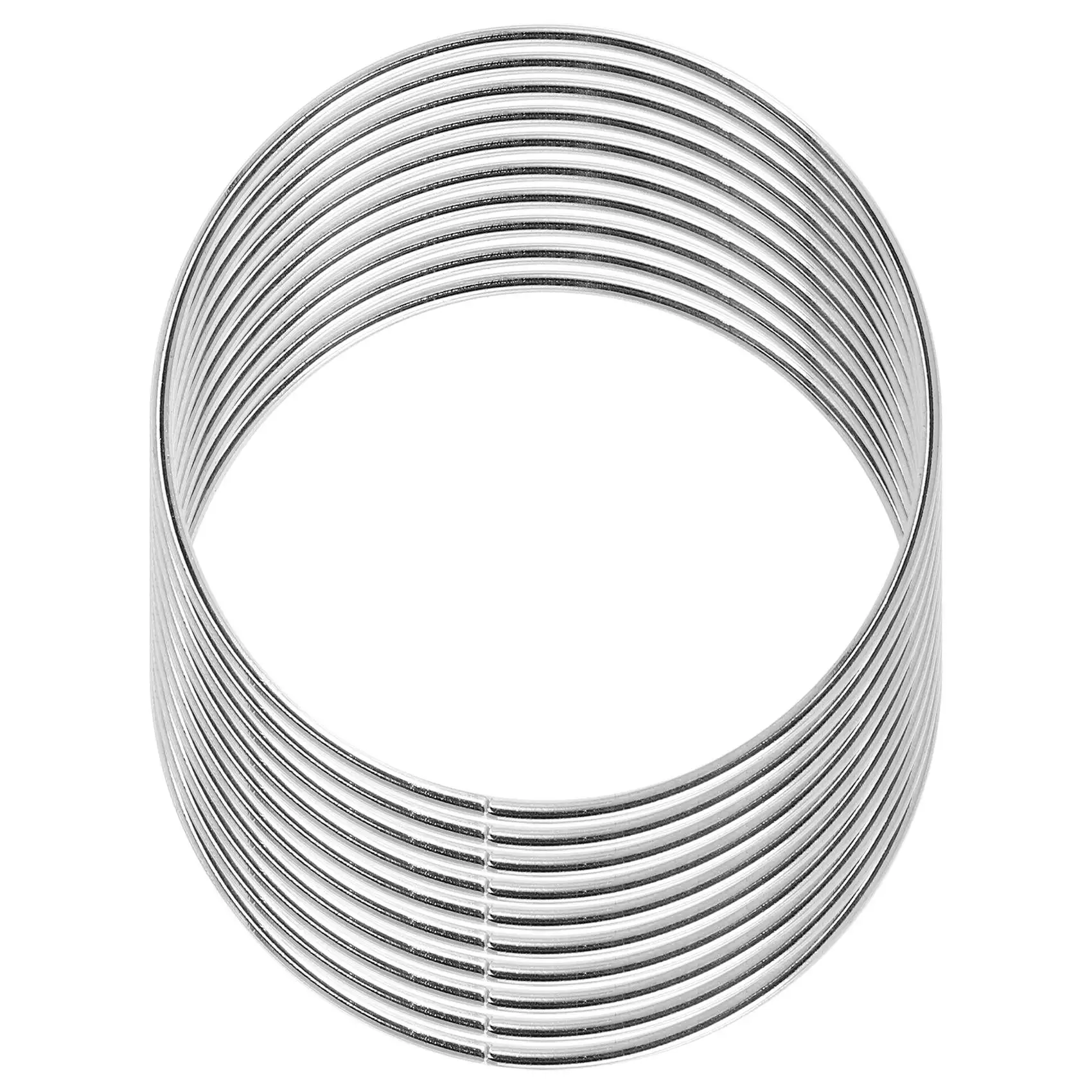 10 Pack 4 pollici argento acchiappasogni anelli in metallo cerchi floreali ghirlanda Macrame creazioni anello per artigianato fai da te