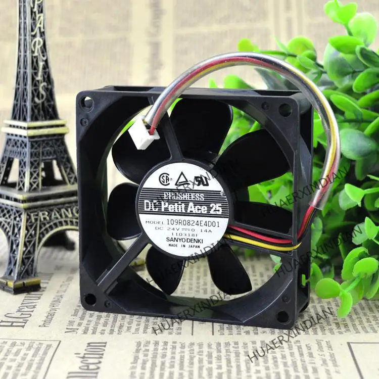 ใหม่8025 24V 0.14A 109R0824E4D01ชุดพัดลมระบายความร้อนชุด