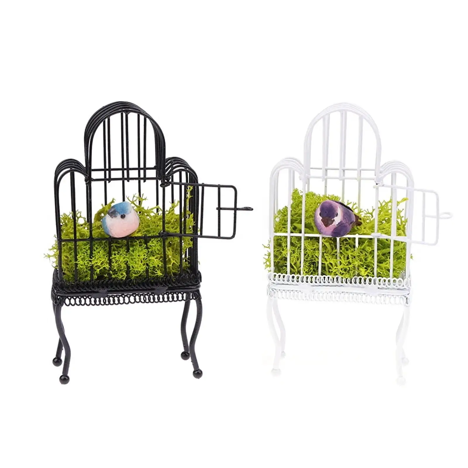 1/12 ตุ๊กตา Bird Nest Props เด็กของขวัญ DIY ชุดเครื่องประดับตกแต่งตุ๊กตากลางแจ้งโลหะ Mini Birds House Bird Nest รุ่น