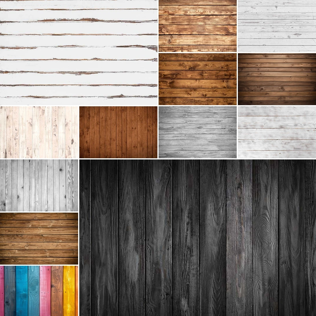 

MOON.QG Vintage Wood Photo Background Board Floor Planks Backdrops For Photography Children Shooting Props Portrait Studio