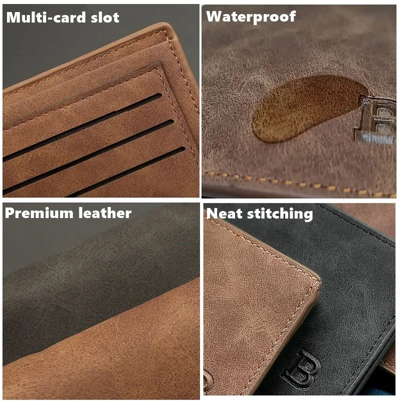 2022 New Design Dollar Price Top Men Thin Wallet with Coin Bag Zipper Wallet New Men Wallets Small Money Purses Wallets