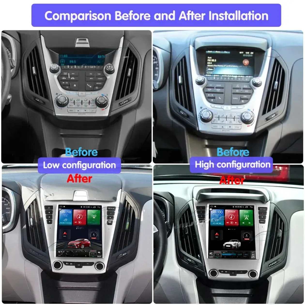 

Android 14 For Chevrolet Equinox Explorer 2009-2017 Car Radio Automotive Multimedia Tesla Screen Carplay Auto Bluetooth GPS 4G