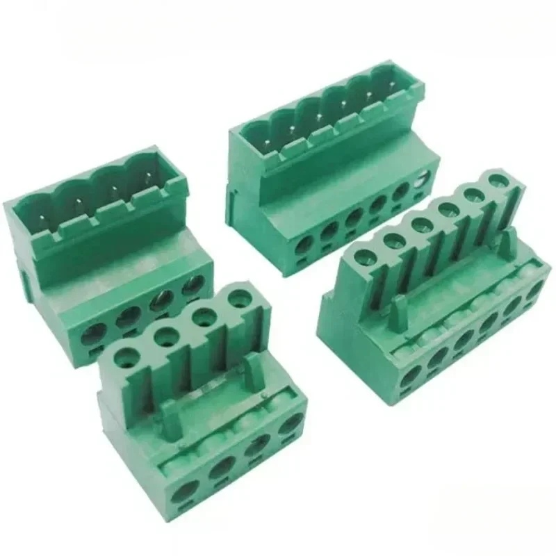 2Sets 2EDG 5.08MM Soldeervrije Butt Connection Plug-In Type 2EDGRK5.08 Pluggable Green Terminal Block 2P-12P