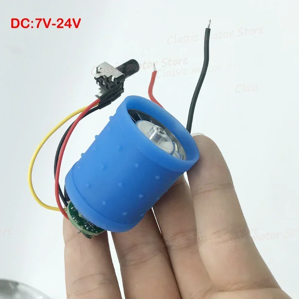 Mini Brushless Motor DC7V 12V 24V 3.5A 75W 100000RPM High Speed CNC Aluminum Alloy Impeller Ducted Fan Stepless Speed Regulation