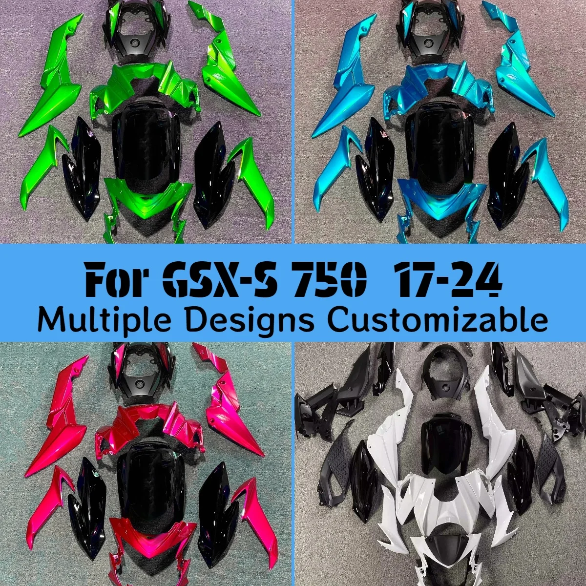 

Новый комплект обтекателей для мотоцикла GSXS750 2017-2021, пластиковый обвес, кузовной комплект GSX-S750 17-21