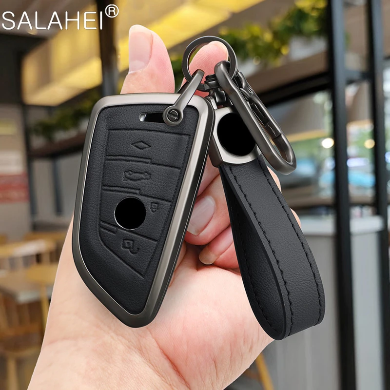 

Zinc Alloy Leather Car Key Case Cover For Bmw F20 G20 G30 X1 X3 X4 X5 G05 X6 X7 G11 F15 F16 G01 G02 F48 Accessories Holder Shell