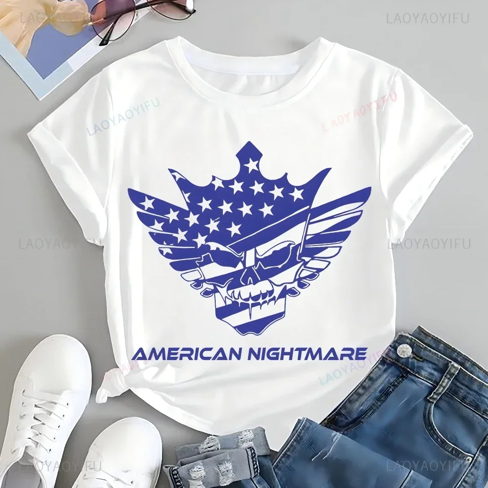 Wrestler Cody Rhodes American Nightmare Print T-shirt Top Neutral Trend Harajuku Short Sleeve Unisex Shirt Graphic Large T-shirt