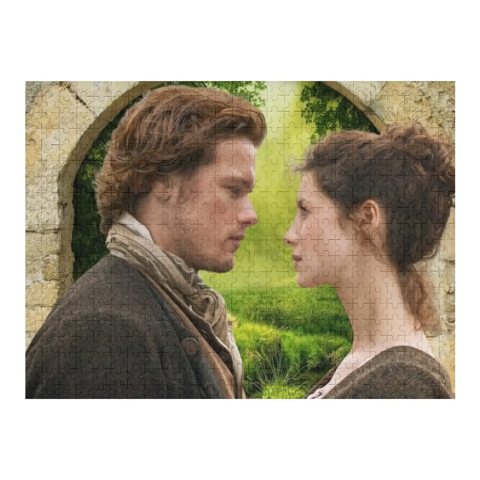 

Outlander: Claire and Jamie Lallybroch Arch Jigsaw Puzzle Custom Animal Custom Wooden Name Wood Name Puzzle