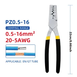 PZ0.5-16 Wire Crimping Pliers EN VE Connector 0.25-2.5 Crimp Pliers For Cable End Sleeves Special Tube Tubular Terminal Clamp