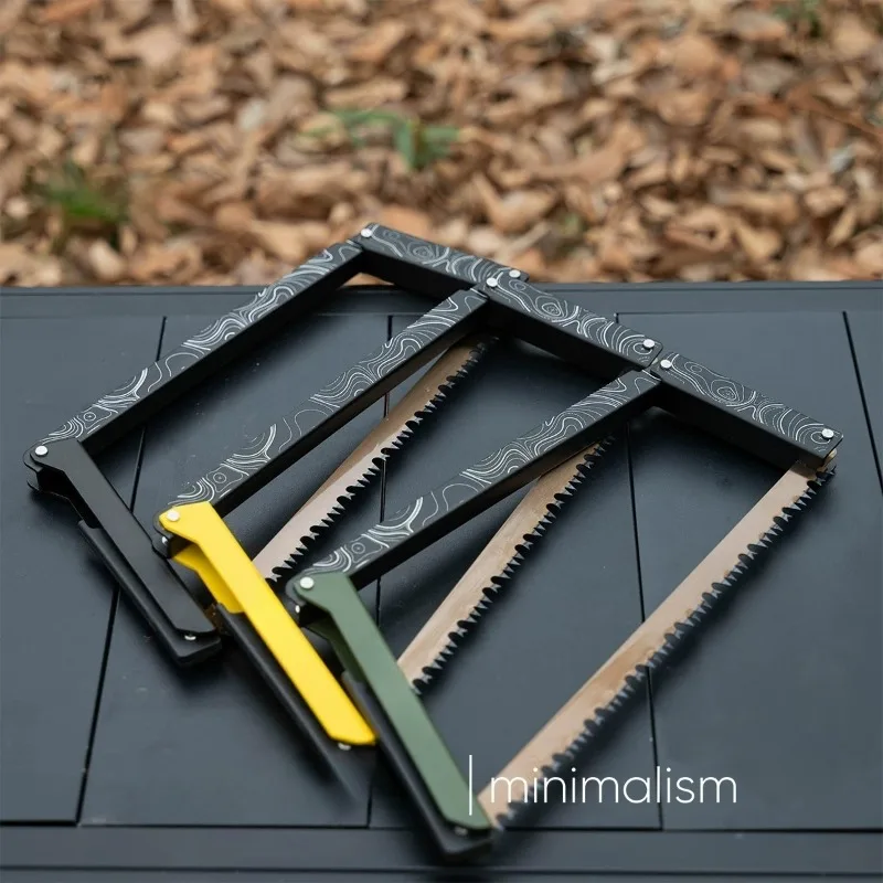 Folding saw aluminum alloy multifunctional hand saw, camping folding hand saw hiking survival tool.