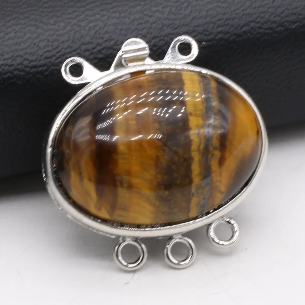 2 قطعة المعلقات الحجر الطبيعي اللازورد أذن البحر ثقب مزدوج موصل لصنع المجوهرات Diy بها بنفسك النساء قلادة سوار إكسسوارات