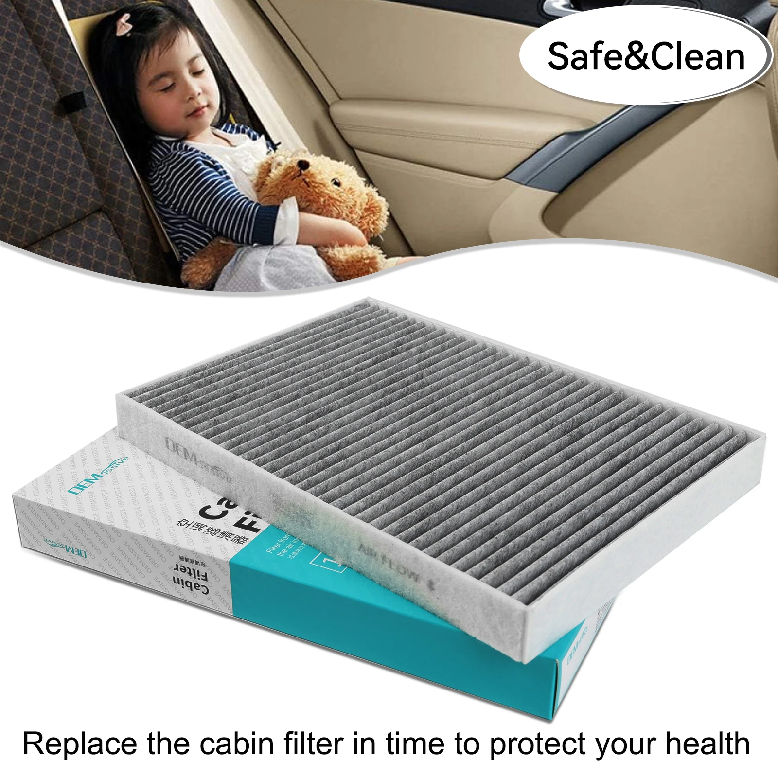 Car Pollen Cabin Air Filter 4M0819439A For Audi A4 A5 A6 A7 A8 Q5 Q7 Q8 Quattro Porsche Cayenne VW Touareg 2021 2022 2023 2024