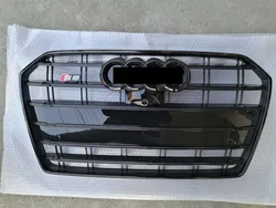S6 Grille For 2016 2017 2018 Sedan A6 C7 Modified ABS Black Knight Glossy Black/Fashion Silver Style Sport S6 Grille