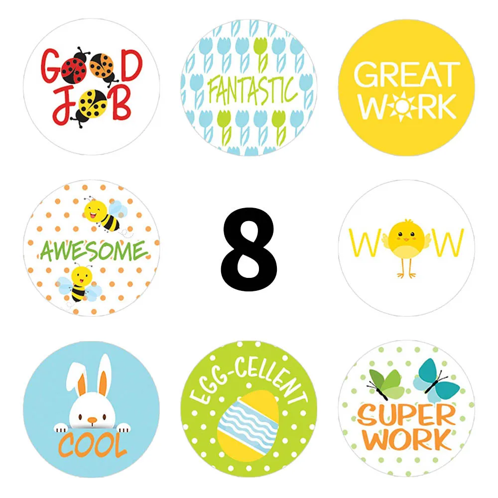 50-500 Stuks 8 Stijlen Ronde Cartoon Zegel Etiketten Handgemaakte Stickers 1 Inch Scrapbooking Papier Stickers Briefpapier Stickers