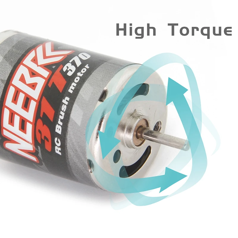 NEEBRC 370 380 390 محرك زاحف من الفولاذ المقاوم للصدأ لـ 1/10 1/12 1/14 1/16 1/24 Monster AXIAL SCX24 B17 TAM54393 TRX 7075