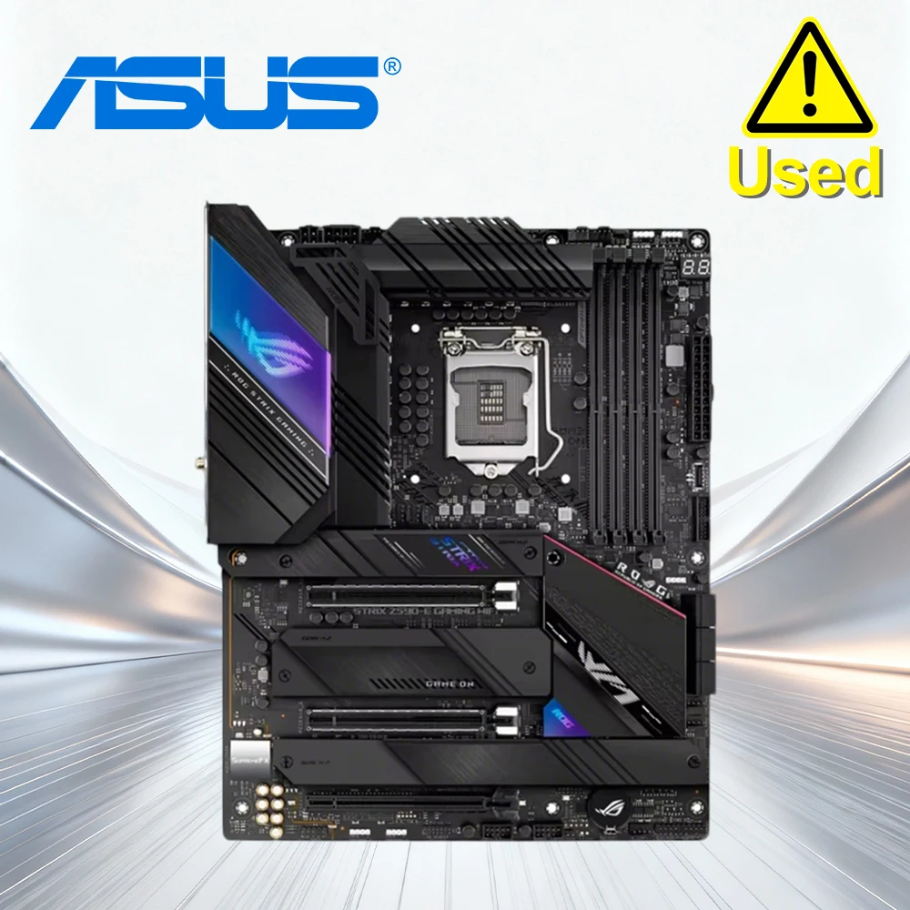 

Игровая материнская плата UsedASUS ROG Strix Z590-E Gaming WiFi 6E LGA 1200 (Intel 11/10-го поколения) ATX (PCIe 4,0, 14 + 2 этапа питания DDR4