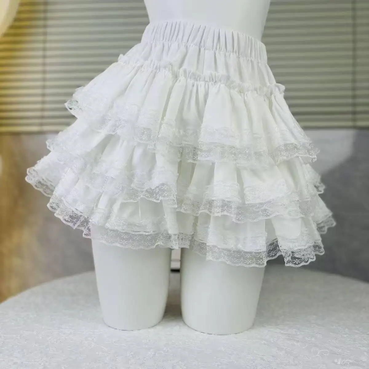 

Новая женская мини-юбка с высокой талией в стиле Y2K, японская милая лолита, с оборками, кружевом, пышная юбка-тортик, в стиле Харадзюку, для вечеринок