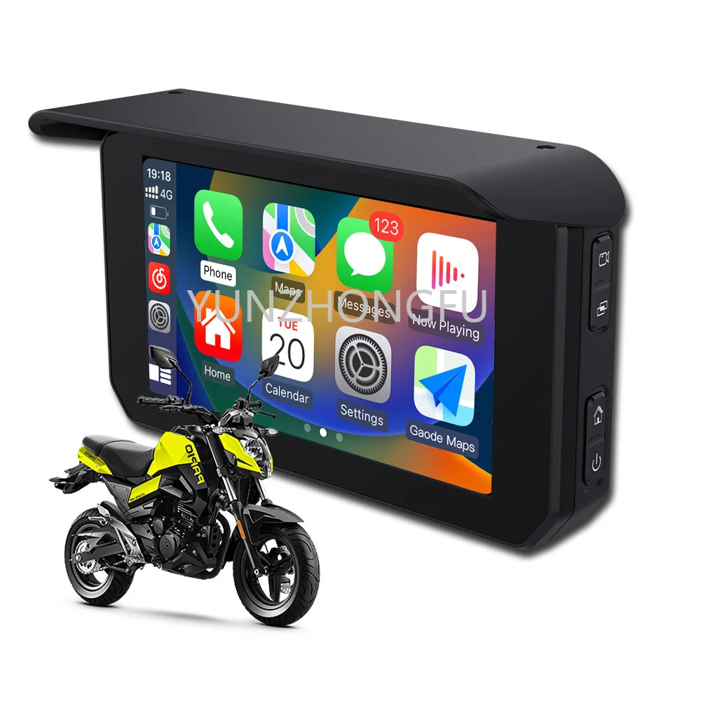 Motorcycle Wireless Carplay Driving Recorder Android Auto Display Tire Pressure Monitoring Gps Navigation