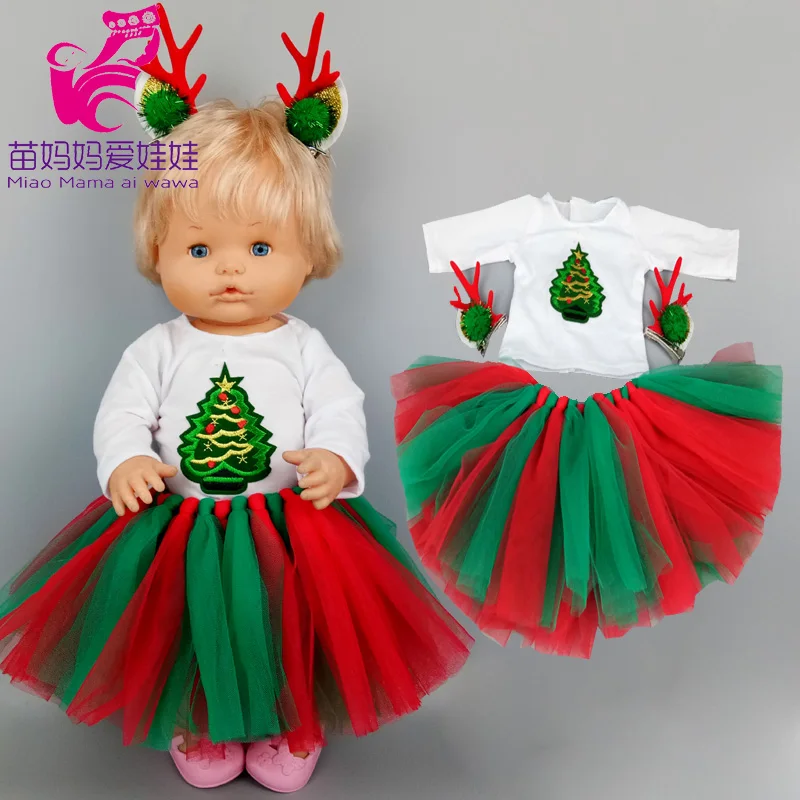 16 Inch Baby Doll Winter Dress with Hat for 38cm Nenuco Doll Clothes Ropa Y Su Hermanita Doll Red Fleece Dress