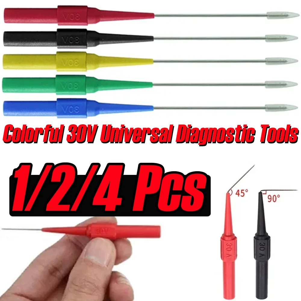 

30V Universal Diagnostic Tools Multifunctional Multimeter Test Lead Tip Probes Insulation Piercing Needles Tips Probe Kit