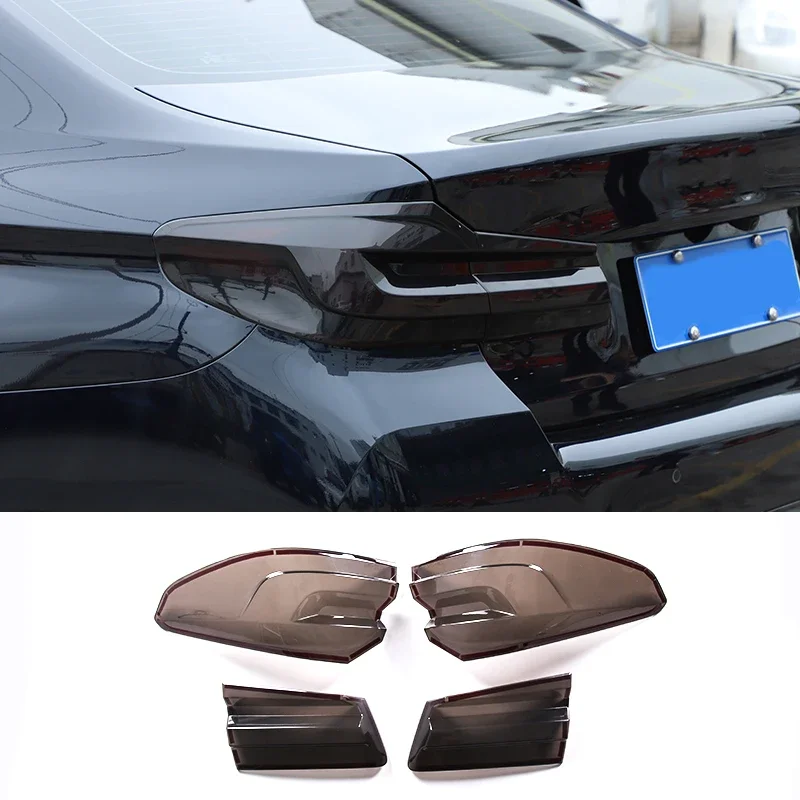 For 2021-2022 BMW 5 Series G30 ABS Smoke Black car styling car taillight protective cover sticker car exterior accessories