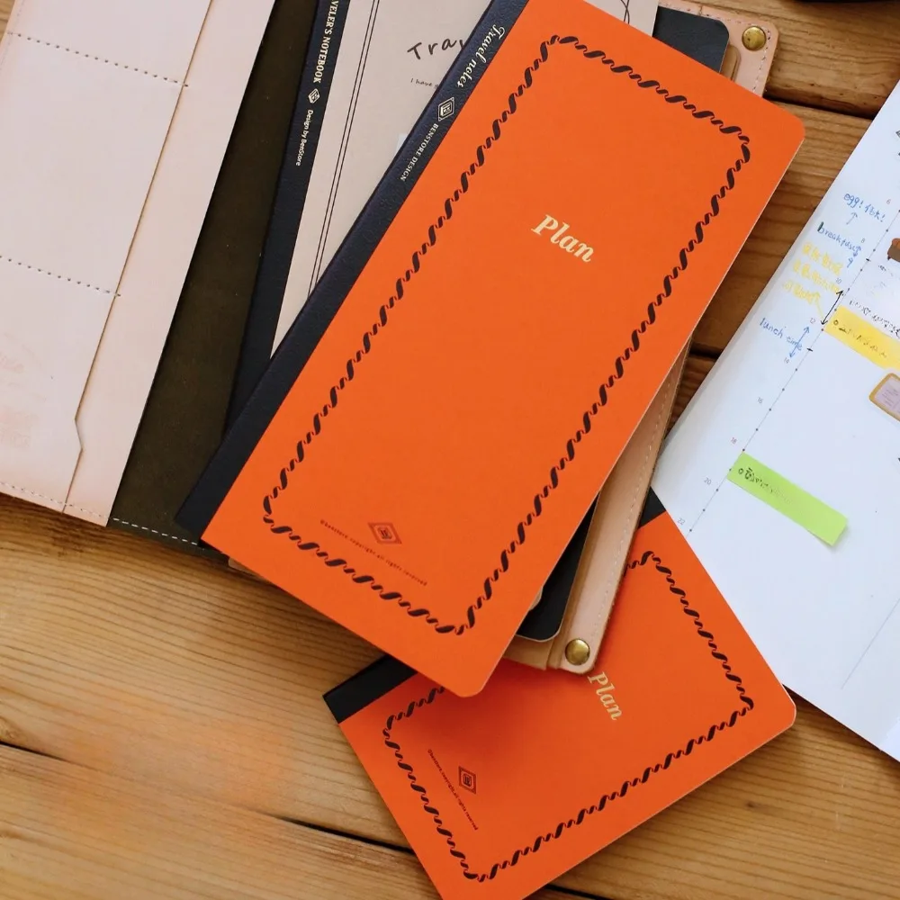 Picture 3: Fromthenon Travelers Notebook Refill Pages Daily Schedule Planner One Page Per Day Time Axis Travelers Journal Diary Notebook