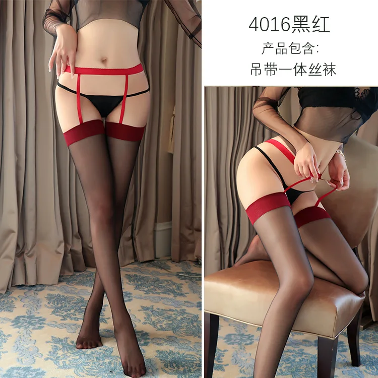 

Длинное нижнее белье Night Passion, сексуальные чулки, сексуальные чулки на подтяжках, цельные чулки, женские контрастные цвета, длинные сексуальные чулки 4016