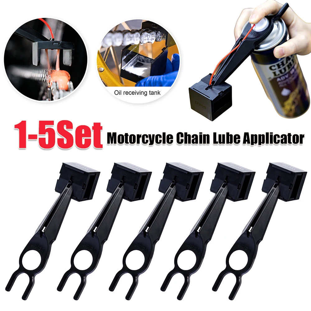 

Motorcycle Chain Lube Applicator Motorcycle Chain Oiler Spray Gear Mess-Free Chain Wax Chain Cleaner Attachment