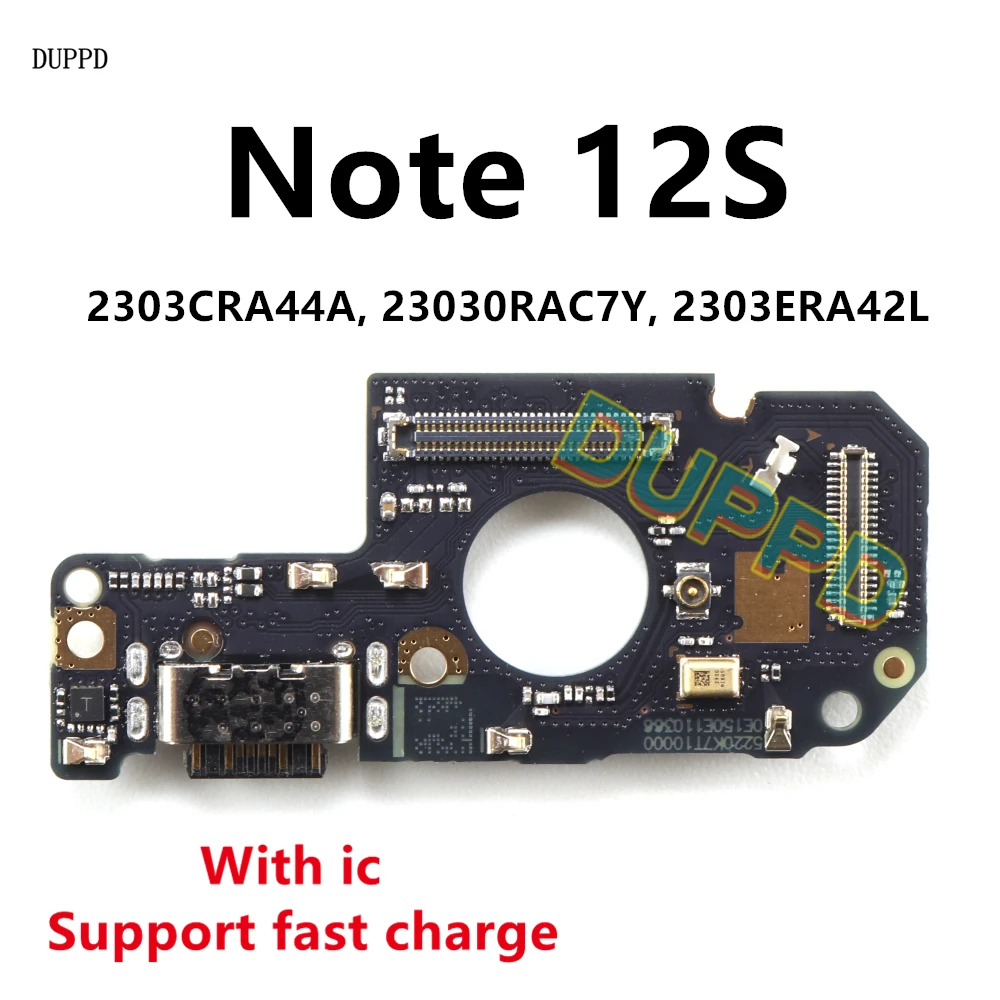 

USB-порт для зарядки, разъем для док-станции, плата микрофона, гибкий кабель для Xiaomi Redmi Note 12S 33 Вт