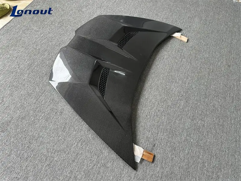 Car Accessories for Lamborghini LP580 LP610 LP640 Upgrading V-Style Dry Carbon Fiber Front Hood Bonnet Engine Cover
