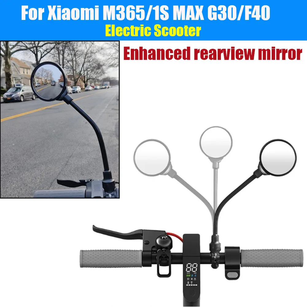 

2PCS Bicycle, Electric Scooter Enhanced Rearview Mirror 360 ° Rotatable, Riding Rearview Mirror