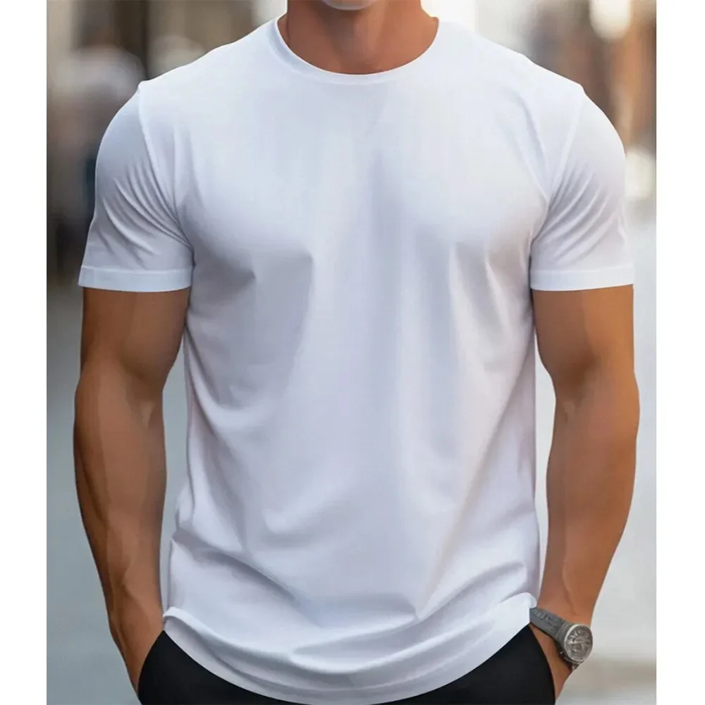 KB Brand New Cotton Men\'s T-shirt Short-sleeve Man T shirt Short Sleeve Pure Color Men t shirt T-shirts For Male Tops