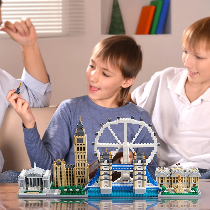 3430pcs London Tower Bridge City Skyline Building Blocks modello di architettura famoso in tutto il mondo giocattoli assemblati per adulti regali per bambini