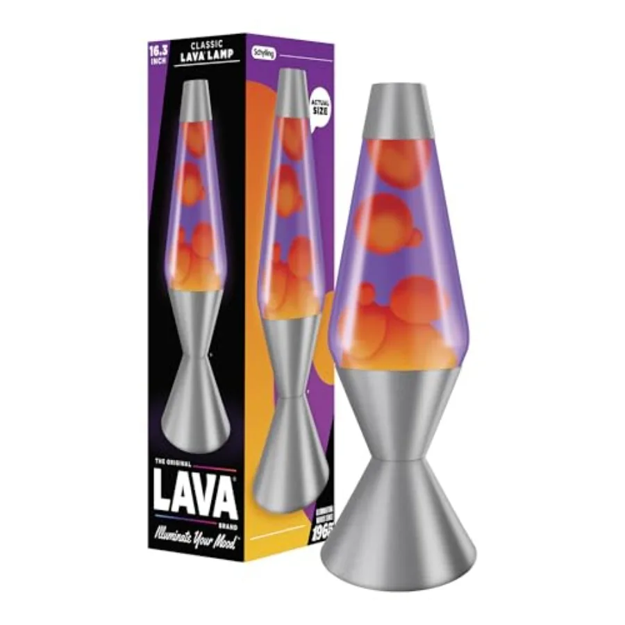 

The Original ® Lamp - Large 52oz 16.3" - Vivid Twilight - Classic Liquid Motion Lamp - Orange and Purple Liquid - Item #5119 Am