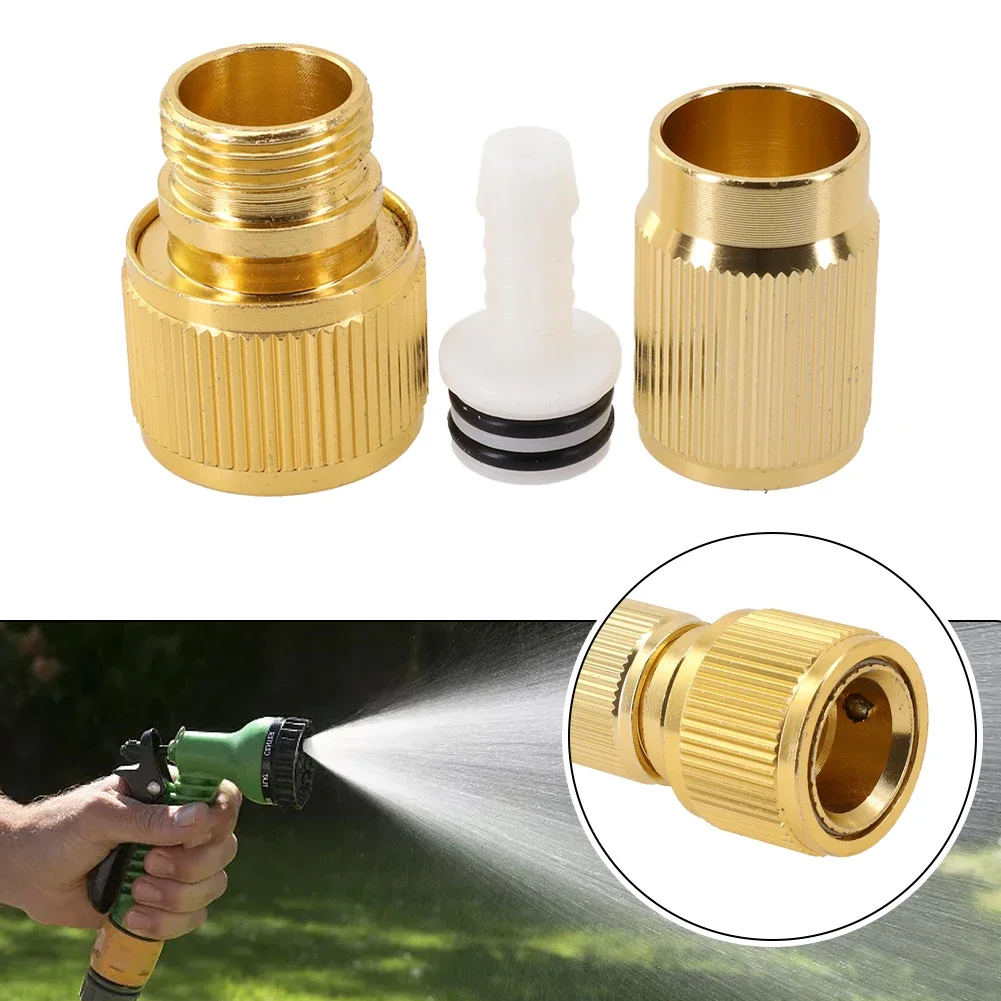 2pcs Brass Expandable Hose Repair Connectors For Garden Hose Use Suitable For Efficient Watering And Irrigation