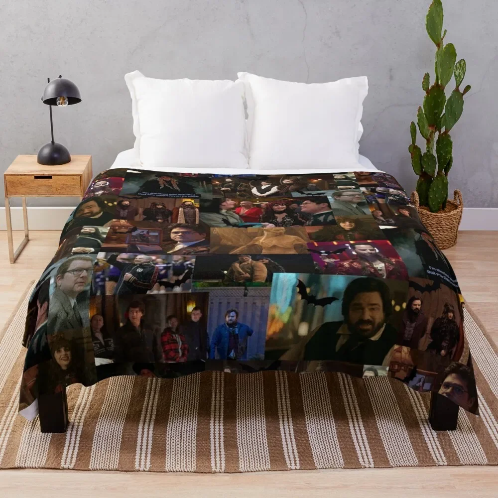 

What We Do In The Shadows Collage Throw Blanket Multi-Purpose warm for winter Blankets For Bed Soft Beds Blankets